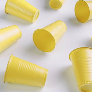 Copo descartável Festinha 200ml Amarelo pacote com 50 unid. Copobras