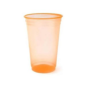 Copo descartável Balada 300ml Laranja pacote com 25 unid. Copobras