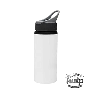 Squeeze Alumínio Resinado Wave Personalizado - 600ml - Branco