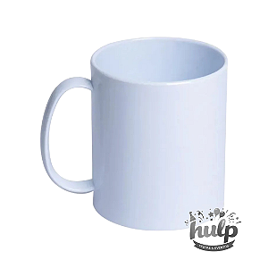 Caneca de Polímero Branca Personaliza 325ml - hulp festas
