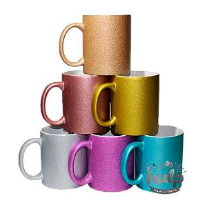 Caneca Cerâmica Glitter Personalizada