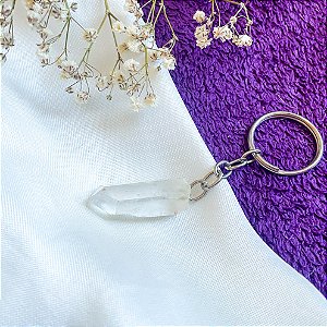 Chaveiro Cristal Lemuriano - Pedra da Luz - Cristal Mestre