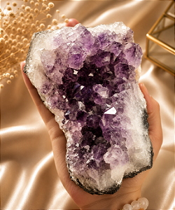 Drusa de Ametista Natural 1.134 g | Cristal para Proteção e Meditação