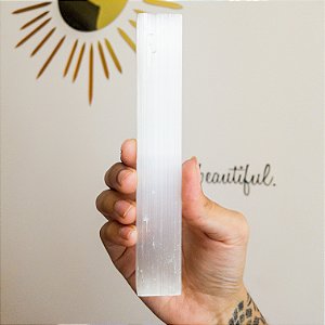 Bastão de Selenita branca Bruta - Pedra da purificação