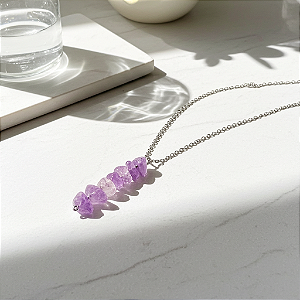 Pingente ametista cascalho - transmutação energética