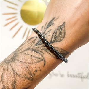 Pulseira de Hematita oval - Proteção contra Vícios, Negatividade e Hábitos