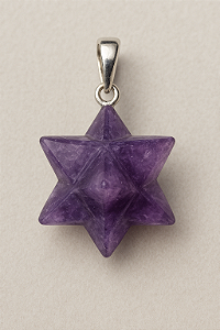 Pingente Merkabah Ametista - Paz interior, transmutação