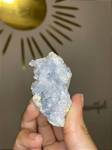 Celestita Pedra Natural Bruta 110gr - Cocriação, Sereneidade e Conexão Celestial