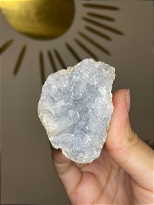 Celestita Pedra Natural Bruta 112gr - Cocriação, Sereneidade e Conexão Celestial