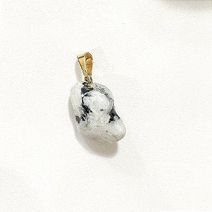 pingente Pedra da Lua Indiana Verdadeira dourado - Pedra do Sagrado Feminino