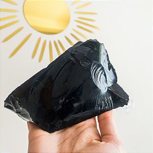 Obsidiana Negra Bruta - Pedra do Poder