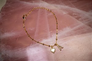 Pulseira Letra Cravejada e Coracao