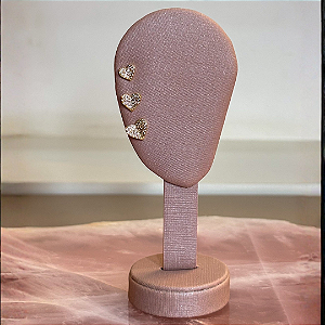 Trio de Corações Cravejados 3D