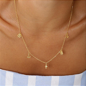 Colar Choker Peixe, Timão e Ângora