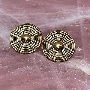 Brinco Círculo Texturizado