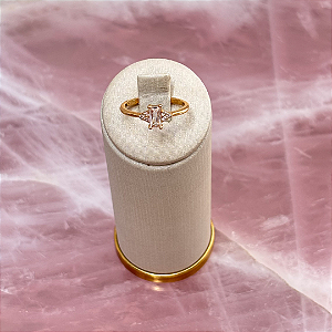 Anel Solitário Quadrado