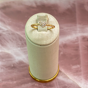 Anel Coração Cravejado