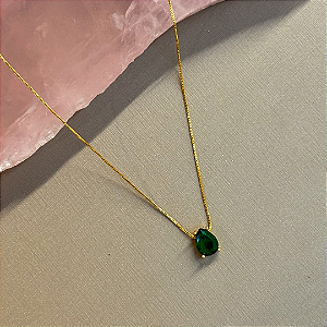 Colar Gota Esmeralda