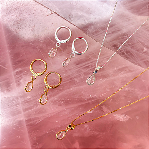 Conjunto Gota Ponto de Luz Pingente