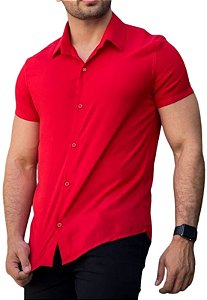 Camisa Vermelha Lisa Adoro Bazar Lira