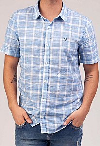 Camisa Adoro Bazar Xadrez Lima Azul