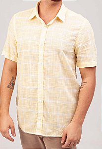 Camisa Adoro Bazar Xadrez Lima Amarela