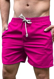 Short Liso Linho Misto Rosa Adoro Bazar Marcel