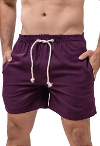 Short Liso Linho Misto Uva Adoro Bazar Nobles