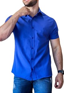 Camisa Lisa Azul Adoro Bazar Curdes