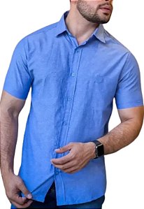 Camisa Lisa Azul Adoro Bazar Erich