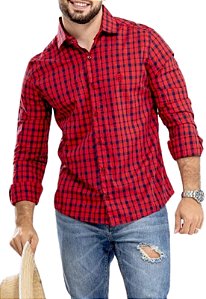 Camisa Algodão Xadrez Manga Longa Pacheco