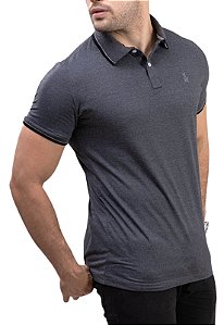 Polo Algodão Clássica Grafite Grant
