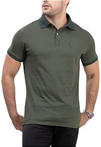 Polo Algodão Clássica Verde Brodie