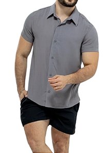 Camisa Viscolinho Cinza Russel