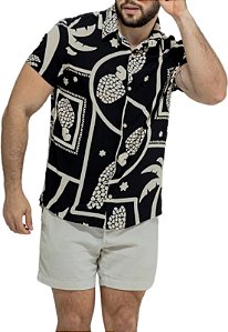 Camisa Viscolinho Estampada Camoes