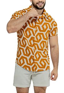 Camisa Viscolinho Estampada Dickens