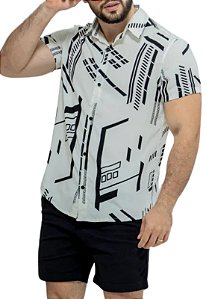 Camisa Viscolinho Estampada Azimov