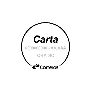 Carimbo Carta Correios 3,5x3,5cm