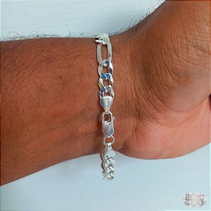 Pulseira Italiana 3x1 Prata 925 - 7mm