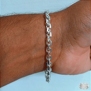 Pulseira Cadeado Prata 925 - 6mm