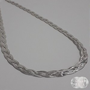 Gargantilha Trançada 4 Fios Prata 925 - 45cm