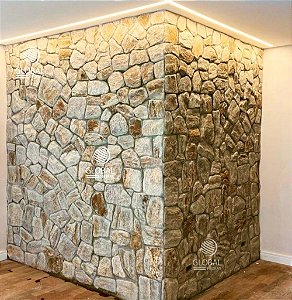 Filetão de pedra madeira branca 1m² - Global Pedras