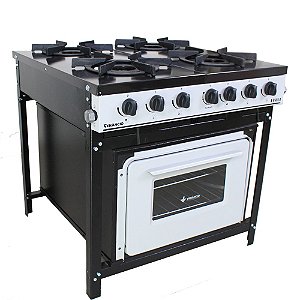 Fogão Industrial 4 Bocas Com Forno Venâncio