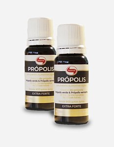 Própolis Verde & Própolis Vermelho Extra Forte Vitafor com 02 frascos de 20ml