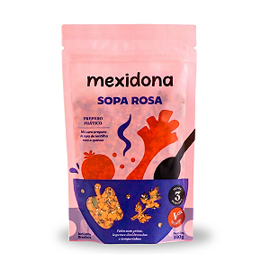 Sopa Low Carb Rosa 160g- rende 3 porções 250ml