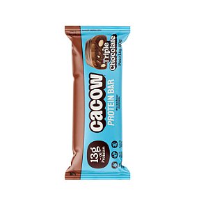 Barra de proteína vegana 13g  CACOW  Triple Chocolate