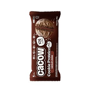 Cookie Proteico All Black 10g CACOW Chocolate Amargo com 02 unidades
