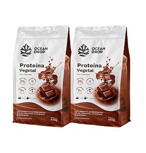 KIT - 2 Proteína Vegetal Chocolate OCEAN DROP- 02 sachês 450g cada
