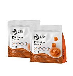 KIT - 02 Proteína Vegetal Doce de Leite OCEAN DROP - 02 sachês de 450g cada