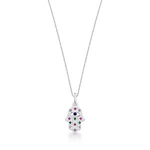 Colar Hamsa Mão de Fátima Prata 925